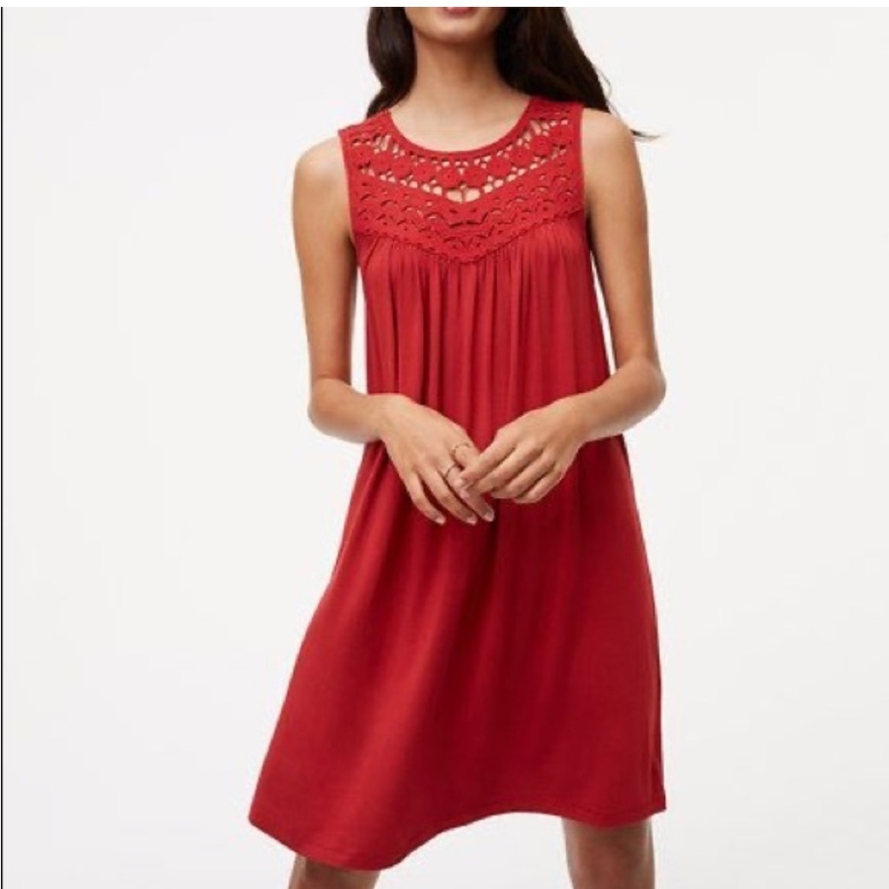 New! Loft medium crochet knit maternity dress.